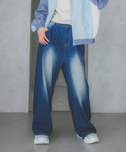 repipi armario（レピピ アルマリオ）の「ホックデニムワイドパンツ（デニムパンツ・キッズ・ブルー系その他/ブラック/ライトブルー/ブルー系その他2/ブルー系その他3/ブラック系その他/グレー系その他・SMALL/MEDIUM/LARGE）」の7枚目の写真