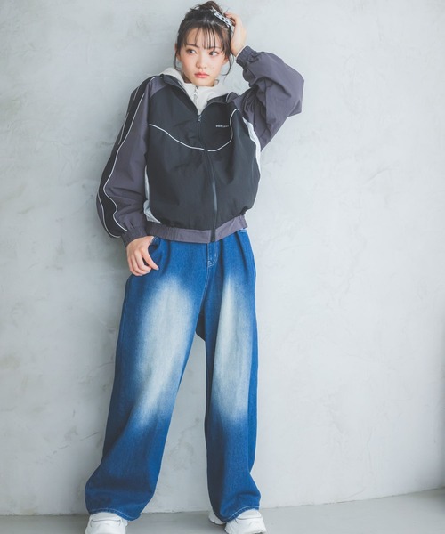 repipi armario（レピピ アルマリオ）の「ホックデニムワイドパンツ（デニムパンツ・キッズ・ブルー系その他/ブラック/ライトブルー/ブルー系その他2/ブルー系その他3/ブラック系その他/グレー系その他・SMALL/MEDIUM/LARGE）」の18枚目の写真