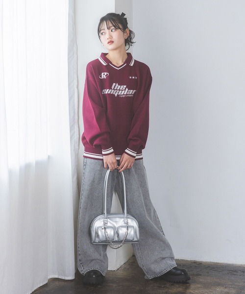 repipi armario（レピピ アルマリオ）の「ホックデニムワイドパンツ（デニムパンツ・キッズ・ブルー系その他/ブラック/ライトブルー/ブルー系その他2/ブルー系その他3/ブラック系その他/グレー系その他・SMALL/MEDIUM/LARGE）」の22枚目の写真