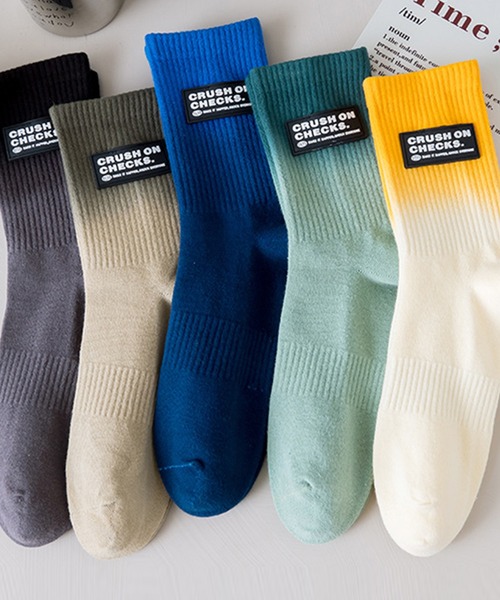 mosox】ユニセックスミリタリーテイストワッペン付きソックス3足