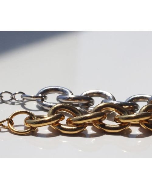 abaskdesign（アバスクデザイン）の「金属アレルギー対応 ハートチャームダブルチェーンステンレスブレスレット（ブレスレット・レディース・ゴールド/シルバー・FREE）」の6枚目の写真