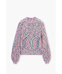 Desigual | マルチカラーミックス編みクルーネックニットセーター(ニット/セーター)