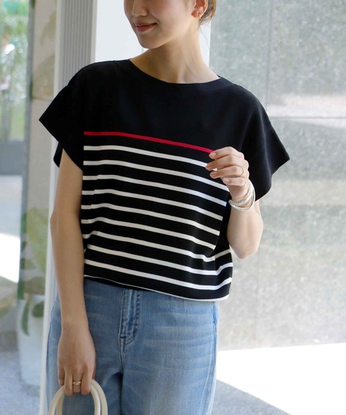 Jines（ジネス）の「ラッフルスリーブニット（ニット/セーター・レディース・ブラウン/ホワイト/ブラック系その他/ピンク/ブラック/ライトブルー/ホワイト系その他・38）」の4枚目の写真