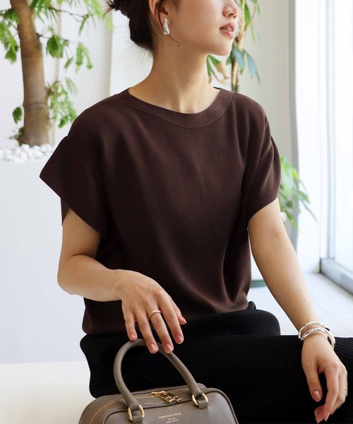 Jines（ジネス）の「ラッフルスリーブニット（ニット/セーター・レディース・ブラウン/ホワイト/ブラック系その他/ピンク/ブラック/ライトブルー/ホワイト系その他・38）」の5枚目の写真