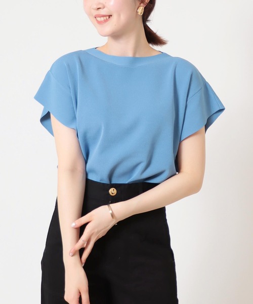 Jines（ジネス）の「ラッフルスリーブニット（ニット/セーター・レディース・ブラウン/ホワイト/ブラック系その他/ピンク/ブラック/ライトブルー/ホワイト系その他・38）」の6枚目の写真