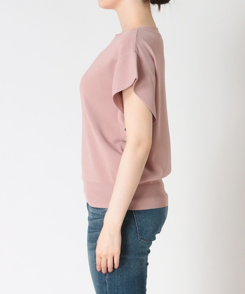 Jines（ジネス）の「ラッフルスリーブニット（ニット/セーター・レディース・ブラウン/ホワイト/ブラック系その他/ピンク/ブラック/ライトブルー/ホワイト系その他・38）」の9枚目の写真