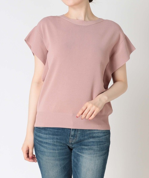 Jines（ジネス）の「ラッフルスリーブニット（ニット/セーター・レディース・ブラウン/ホワイト/ブラック系その他/ピンク/ブラック/ライトブルー/ホワイト系その他・38）」の8枚目の写真