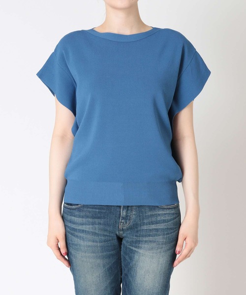 Jines（ジネス）の「ラッフルスリーブニット（ニット/セーター・レディース・ブラウン/ホワイト/ブラック系その他/ピンク/ブラック/ライトブルー/ホワイト系その他・38）」の17枚目の写真