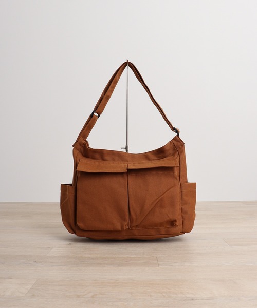 FUNALIVE(ファンアライブ)の「コットンキャンバスショルダーBAG(ショルダーバッグ・メンズ・ブラック/カーキ/アイボリー/ブラウン・F)」の8枚目の写真
