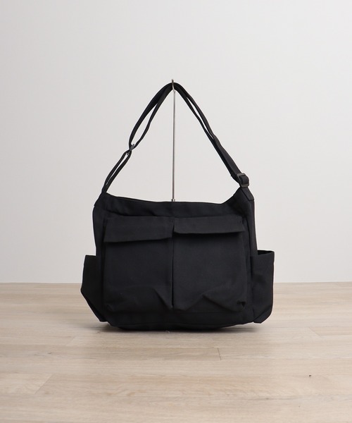 FUNALIVE(ファンアライブ)の「コットンキャンバスショルダーBAG(ショルダーバッグ・メンズ・ブラック/カーキ/アイボリー/ブラウン・F)」の6枚目の写真
