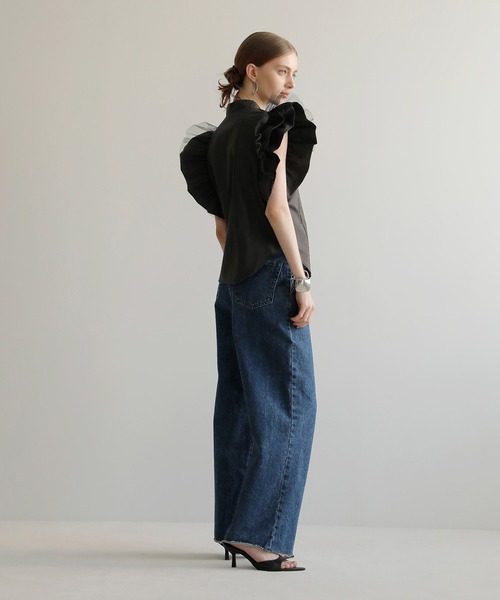 正規品　新品　PETAL SLEEVE COMPACT BLOUSE PETAL SLEEVE COMPACT BLOUSE（シャツ/ブラウス）｜Ameri