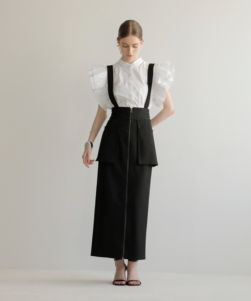MIELI INVARIANT(ミエリインヴァリアント)の「Petal Sleeve Blouse(シャツ/ブラウス・レディース・ホワイト/ブラック・FREE)」の19枚目の写真