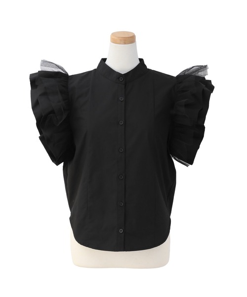 MIELI INVARIANT(ミエリインヴァリアント)の「Petal Sleeve Blouse(シャツ/ブラウス・レディース・ホワイト/ブラック・FREE)」の22枚目の写真