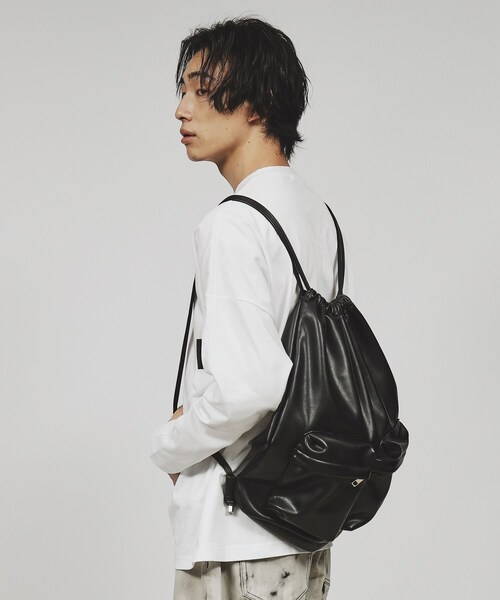 tk.TAKEO KIKUCHI（ティーケータケオキクチ）の「◆ダブルポケットナップザック（バックパック/リュック・メンズ・ブラック系1/ブラック/ブラック系・00）」の8枚目の写真