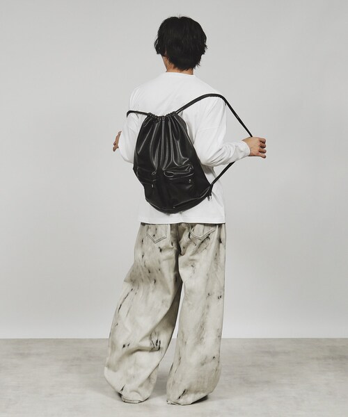 tk.TAKEO KIKUCHI（ティーケータケオキクチ）の「◆ダブルポケットナップザック（バックパック/リュック・メンズ・ブラック系1/ブラック/ブラック系・00）」の9枚目の写真