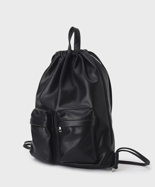 tk.TAKEO KIKUCHI（ティーケータケオキクチ）の「◆ダブルポケットナップザック（バックパック/リュック・メンズ・ブラック系1/ブラック/ブラック系・00）」の12枚目の写真