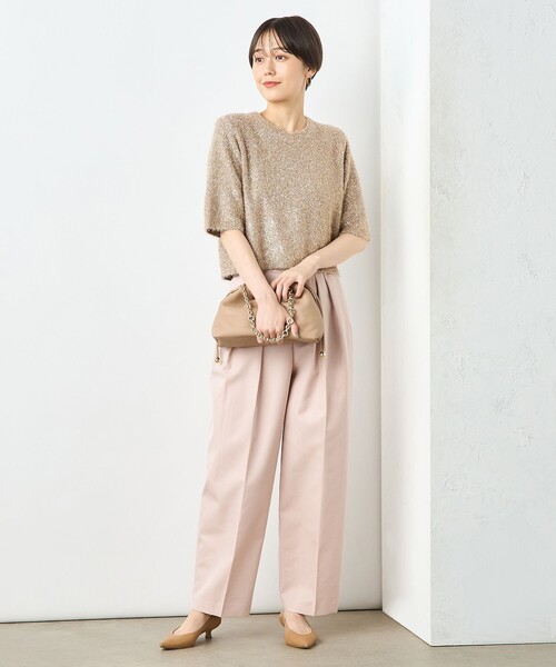 NOLLEY’S Sophi（ノーリーズソフィ）の「ウォッシャブルツイルワイドテーパードパンツ（その他パンツ・レディース・ベビーピンク/ベージュ・38/36/34）」の20枚目の写真