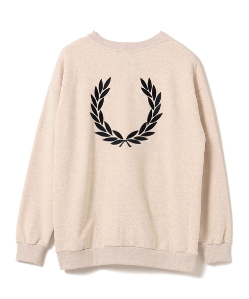 別注　FRED PERRY エンブロイダリークルーネック　スウェット BEAMS（ビームス）別注FRED PERRY &frasl; エンブロイダリー クルー