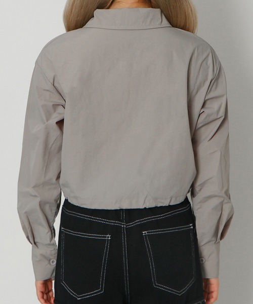 GORGE(ゴージ)の「《ショート丈×ミリタリー》レディース シャツブルゾン 羽織り 春夏秋(ブルゾン・レディース・ベージュ/カーキ/ブラック/グレー・F)」の11枚目の写真