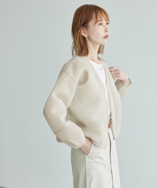 ROPE' PICNIC（ロペピクニック）の「シアーダンボールブルゾン（ブルゾン・レディース・グレー系その他/ブラック・38）」の16枚目の写真