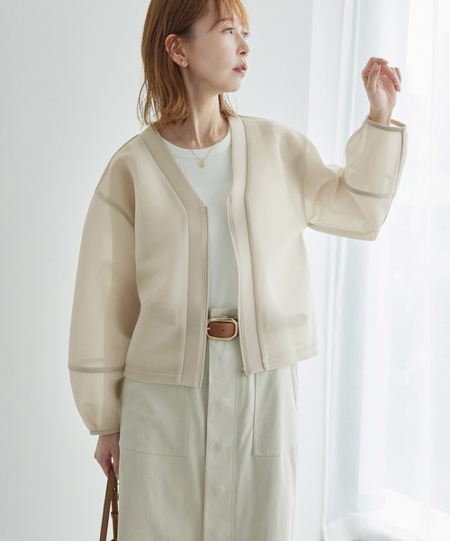 ROPE' PICNIC（ロペピクニック）の「シアーダンボールブルゾン（ブルゾン・レディース・グレー系その他/ブラック・38）」の19枚目の写真