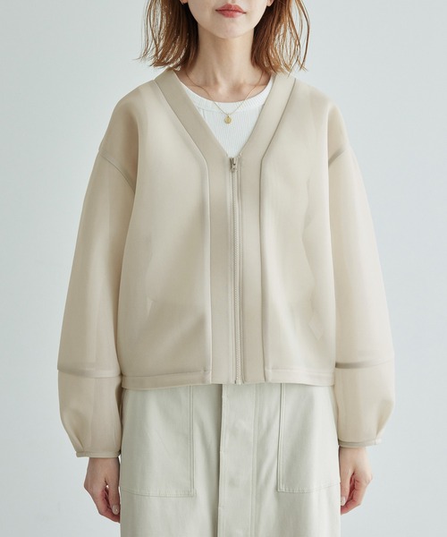 ROPE' PICNIC（ロペピクニック）の「シアーダンボールブルゾン（ブルゾン・レディース・グレー系その他/ブラック・38）」の20枚目の写真