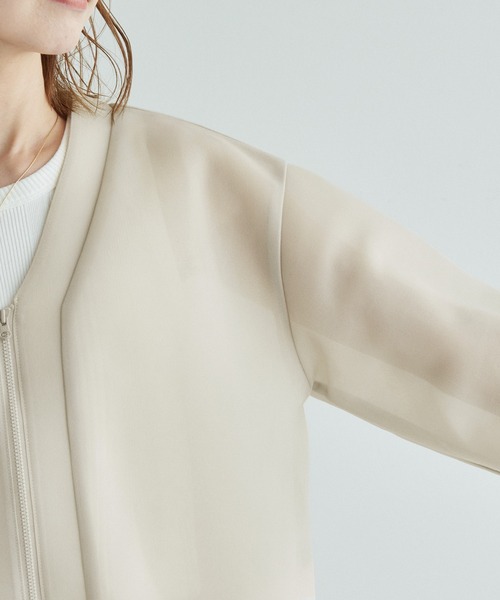 ROPE' PICNIC（ロペピクニック）の「シアーダンボールブルゾン（ブルゾン・レディース・グレー系その他/ブラック・38）」の12枚目の写真