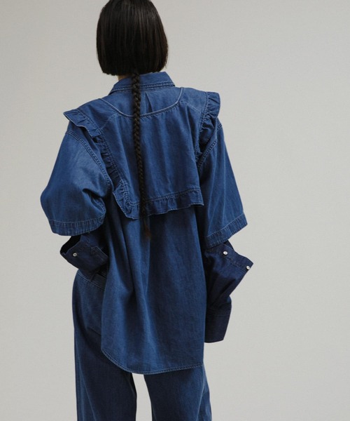 LAATO denim blouse ラート デニム シャツ アーバンリサーチ LAATO（ラート）の「denim blouse（シャツ/ブラウス）」 - WEAR