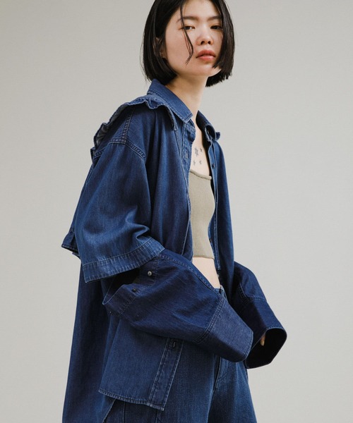 LAATO(ラート)の「denim blouse(シャツ/ブラウス・レディース・ブルー系その他/ブラック系その他・FREE)」の18枚目の写真