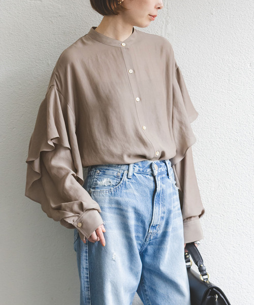 Noble（ノーブル）の「《追加》ドライシフォンラッフルスリーブ