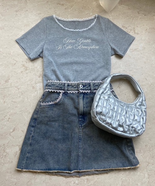 one after another NICE CLAUP（ワンアフターアナザーナイスクラップ）の「アソート台形ミニスカート（スカート・レディース・アイボリー系/ブルー系/ブラック系/ブラウン系・FREE）」の16枚目の写真