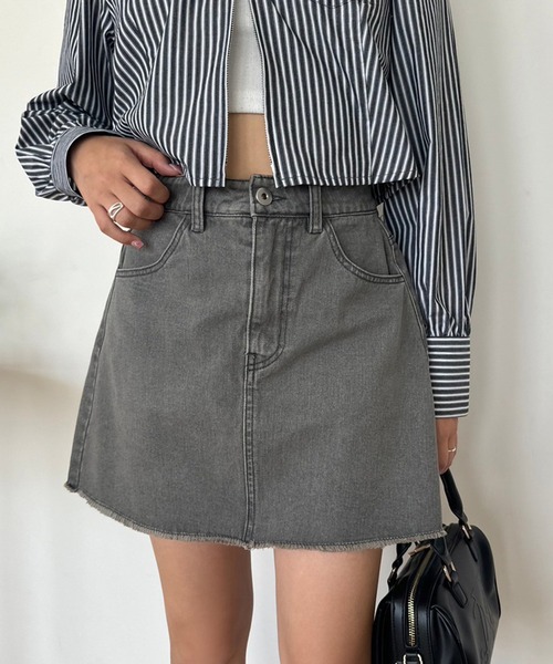 one after another NICE CLAUP（ワンアフターアナザーナイスクラップ）の「アソート台形ミニスカート（スカート・レディース・アイボリー系/ブルー系/ブラック系/ブラウン系・FREE）」の20枚目の写真