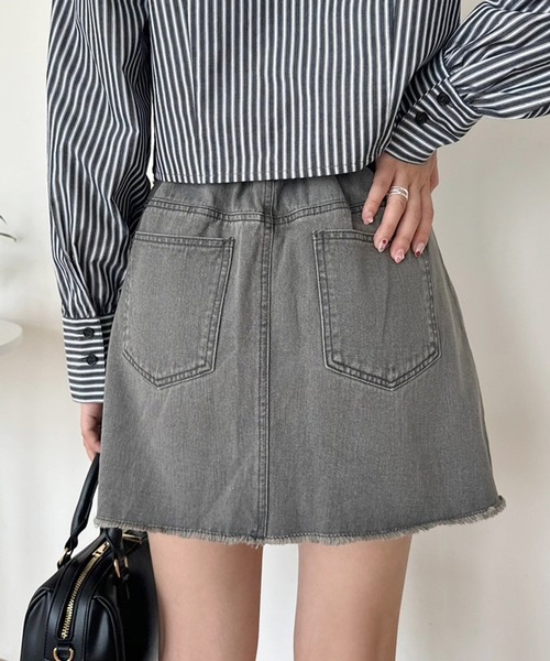 one after another NICE CLAUP（ワンアフターアナザーナイスクラップ）の「アソート台形ミニスカート（スカート・レディース・アイボリー系/ブルー系/ブラック系/ブラウン系・FREE）」の19枚目の写真