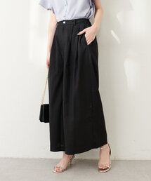 綿麻タックガウチョパンツ