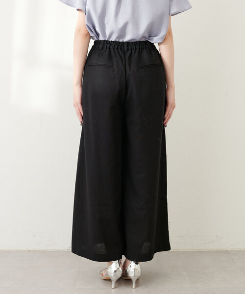 natural couture(ナチュラルクチュール)の「綿麻タックガウチョパンツ(その他パンツ・レディース・ライトベージュ/ブラック/モカ・FREE)」の10枚目の写真