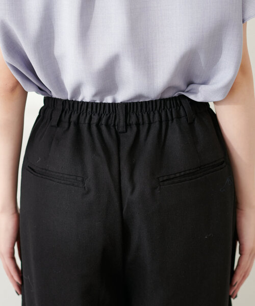 natural couture(ナチュラルクチュール)の「綿麻タックガウチョパンツ(その他パンツ・レディース・ライトベージュ/ブラック/モカ・FREE)」の11枚目の写真