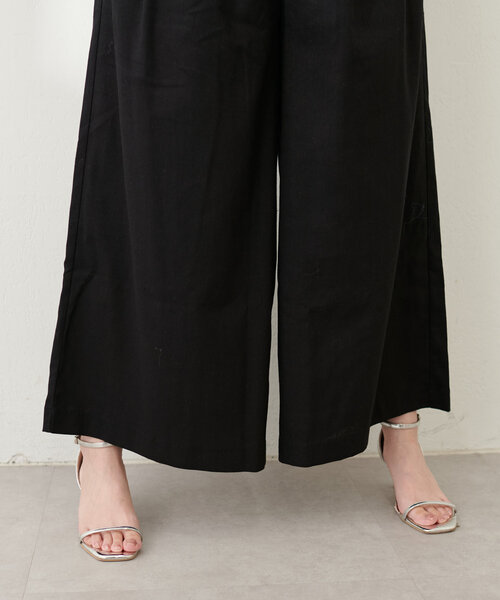 natural couture(ナチュラルクチュール)の「綿麻タックガウチョパンツ(その他パンツ・レディース・ライトベージュ/ブラック/モカ・FREE)」の15枚目の写真