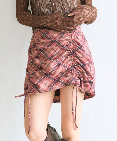 OLIVE des OLIVE（オリーブデオリーブ）の「裾ドロストミニスカート