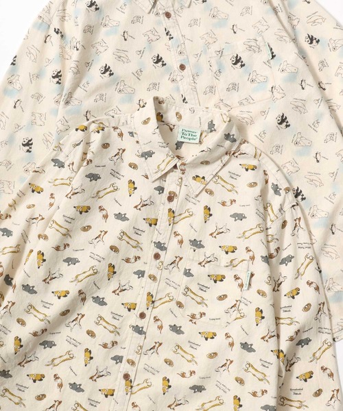 POWER TO THE PEOPLE(パワートゥーザピープル)の「POWER TO THE PEOPLE/パワートゥザピープル 総柄プリント レギュラーカラーシャツ/レディース メンズ(シャツ/ブラウス・レディース・ホワイト系その他/ホワイト系その他3/ホワイト系その他2/ホワイト系その他5/ホワイト系その他6/ホワイト系その他4/ホワイト系2/ホワイト系3/ホワイト系1・M/L/LL)」の9枚目の写真