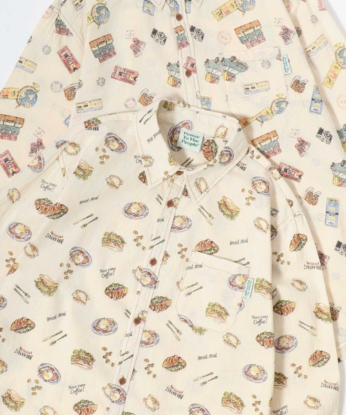 POWER TO THE PEOPLE(パワートゥーザピープル)の「POWER TO THE PEOPLE/パワートゥザピープル 総柄プリント レギュラーカラーシャツ/レディース メンズ(シャツ/ブラウス・レディース・ホワイト系その他/ホワイト系その他3/ホワイト系その他2/ホワイト系その他5/ホワイト系その他6/ホワイト系その他4/ホワイト系2/ホワイト系3/ホワイト系1・M/L/LL)」の7枚目の写真