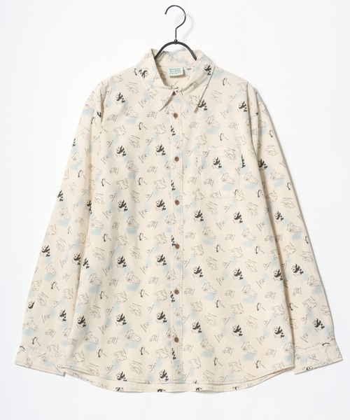 POWER TO THE PEOPLE(パワートゥーザピープル)の「POWER TO THE PEOPLE/パワートゥザピープル 総柄プリント レギュラーカラーシャツ/レディース メンズ(シャツ/ブラウス・レディース・ホワイト系その他/ホワイト系その他3/ホワイト系その他2/ホワイト系その他5/ホワイト系その他6/ホワイト系その他4/ホワイト系2/ホワイト系3/ホワイト系1・M/L/LL)」の15枚目の写真