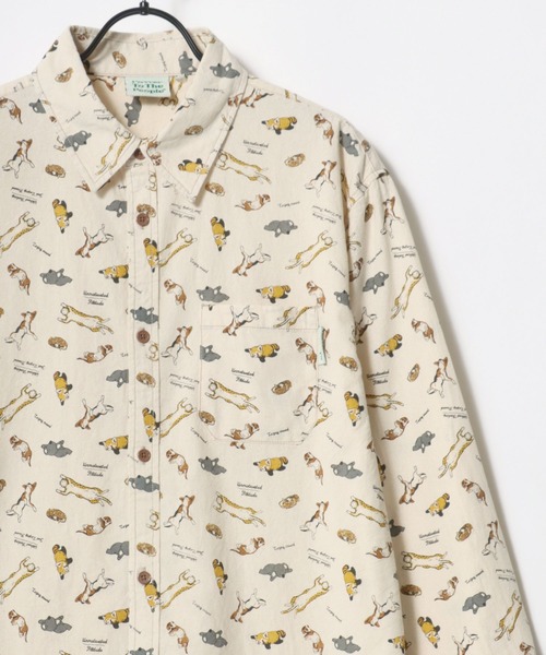 POWER TO THE PEOPLE(パワートゥーザピープル)の「POWER TO THE PEOPLE/パワートゥザピープル 総柄プリント レギュラーカラーシャツ/レディース メンズ(シャツ/ブラウス・レディース・ホワイト系その他/ホワイト系その他3/ホワイト系その他2/ホワイト系その他5/ホワイト系その他6/ホワイト系その他4/ホワイト系2/ホワイト系3/ホワイト系1・M/L/LL)」の12枚目の写真