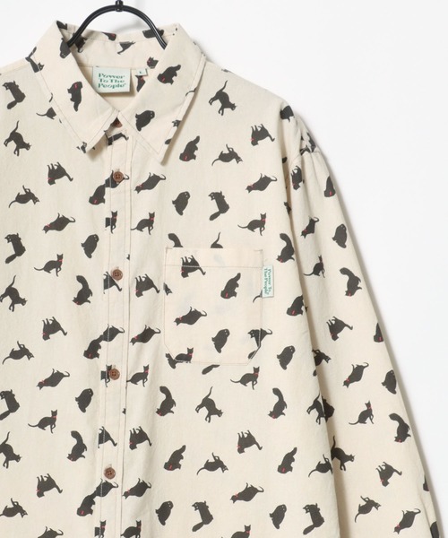 POWER TO THE PEOPLE(パワートゥーザピープル)の「POWER TO THE PEOPLE/パワートゥザピープル 総柄プリント レギュラーカラーシャツ/レディース メンズ(シャツ/ブラウス・レディース・ホワイト系その他/ホワイト系その他3/ホワイト系その他2/ホワイト系その他5/ホワイト系その他6/ホワイト系その他4/ホワイト系2/ホワイト系3/ホワイト系1・M/L/LL)」の10枚目の写真