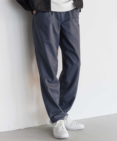 UNION STATION(ユニオンステーション)の「【セットアップ着用可能】ポリエステルギャバジンワンタックセミテーパードパンツ(その他パンツ・メンズ・ブラック/グレー/ブラウン・M/S/L)」の2枚目の写真