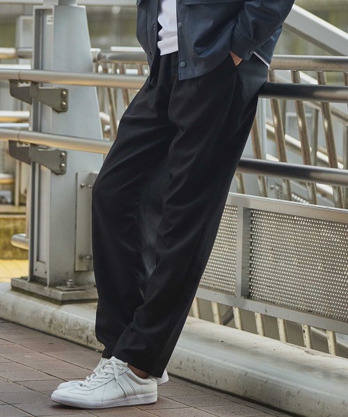 UNION STATION(ユニオンステーション)の「【セットアップ着用可能】ポリエステルギャバジンワンタックセミテーパードパンツ(その他パンツ・メンズ・ブラック/グレー/ブラウン・M/S/L)」の18枚目の写真