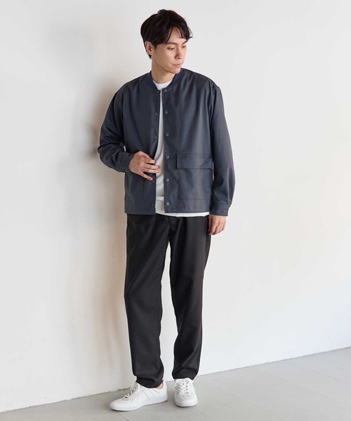 UNION STATION(ユニオンステーション)の「【セットアップ着用可能】ポリエステルギャバジンワンタックセミテーパードパンツ(その他パンツ・メンズ・ブラック/グレー/ブラウン・M/S/L)」の6枚目の写真