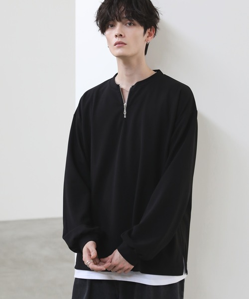 tightbooth ハーフジッパーシャツ TBPR 2021 ブラック ハーフジップ