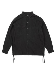 the duffer of st.george ブラックデニムシャツ セットアップ ブラックデニムシャツシャツアウター ｜The DUFFER