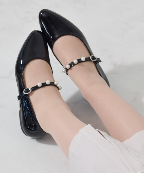 Bridget Birkin(ブリジットバーキン)の「【Bridget Birkin】パールストラップメリージェーンパンプス(541527)(パンプス・レディース・ブラック系その他/ブラック系その他2/ゴールド/ブラック・23/23.5/24/24.5/22.5)」の10枚目の写真