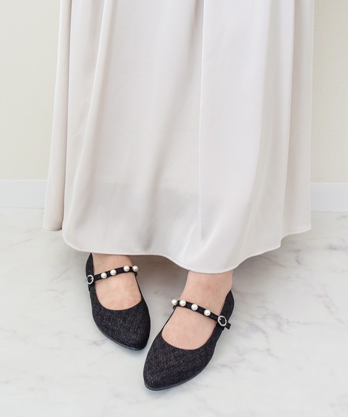 Bridget Birkin(ブリジットバーキン)の「【Bridget Birkin】パールストラップメリージェーンパンプス(541527)(パンプス・レディース・ブラック系その他/ブラック系その他2/ゴールド/ブラック・23/23.5/24/24.5/22.5)」の12枚目の写真